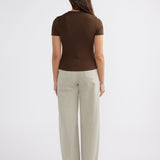 Ryan Short Sleeve Top - Chocolate