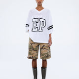 Harper Crochet Jersey - Vintage White