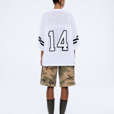 Harper Crochet Jersey - Vintage White