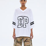 Harper Crochet Jersey - Vintage White