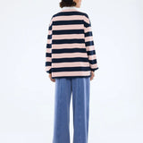 Hallie Rugby Top - Navy/Pink