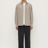 Eddie Check LS Shirt - White/Grey