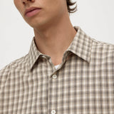 Eddie Check LS Shirt - White/Grey