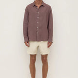 Everyday Linen LS Shirt - Plum