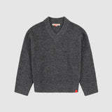 V Neck Jumper -Charcoal