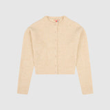 Fluffy Knit Cardigan - Oatmeal