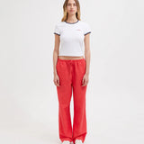 Relaxed Tie Pants - Red