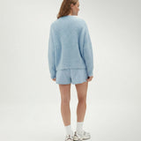Fluffy Knit Jumper - Blue