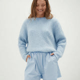 Fluffy Knit Jumper - Blue