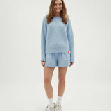 Fluffy Knit Jumper - Blue