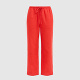 Relaxed Tie Pants - Red