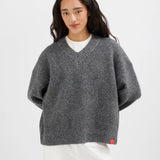 V Neck Jumper -Charcoal