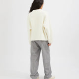 V Neck Jumper -Off White