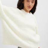 V Neck Jumper -Off White
