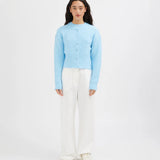 Fluffy Knit Cardigan - Blue