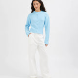 Fluffy Knit Cardigan - Blue