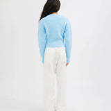 Fluffy Knit Cardigan - Blue