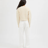 Fluffy Knit Cardigan - Oatmeal