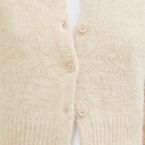 Fluffy Knit Cardigan - Oatmeal