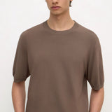 Hugh Knit Tee - Dark Sand