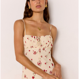 CLEMENCE BIAS MIDI DRESS - Floral