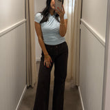 Adalia C/S Top - Powder Blue