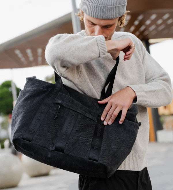Jasper Tote - Charcoal Cord