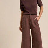Jude Linen Pants - Chocolate