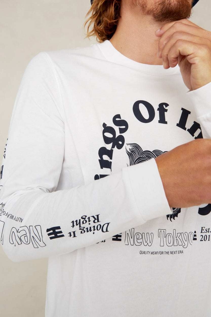 Conri L/S TShirt - White Shishi