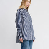 Florence Shirt - Navy/White Stripe