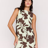 Esme Low Back Shift Dress - Choc Floral