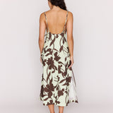 Esme Strappy Midi Dress - Chocolate Floral