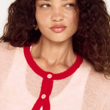Naria Sheer Cardi  - Pink/Red