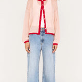Naria Sheer Cardi  - Pink/Red
