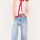 Naria Sheer Cardi  - Pink/Red