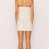 Vivi Sequin Mini Skirt - Pearl