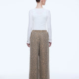 Myla Wide Leg Pant -Leopard