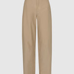 Beige pants on a light gray background