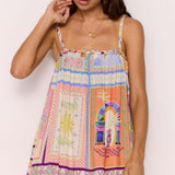 Elysia Babydoll Mini Dress - Paradiso Print