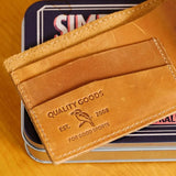 Conrad Bi-folding Wallet - Raw Tan