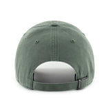 Green cap with a reflective patch on a white background