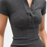 Oceane Top _ Dark Heather