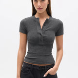 Oceane Top _ Dark Heather