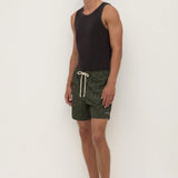 Palm Print Swim Short - Sorrel/Moss