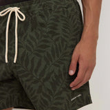 Palm Print Swim Short - Sorrel/Moss