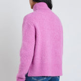 Penelope Roll Neck Knit Jumper - Fuchsia