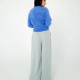 Quinn Cashmere Crew Neck Knit - Azure Blue