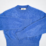 Quinn Cashmere Crew Neck Knit - Azure Blue