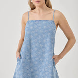 Indigo Flowers Cami Dress