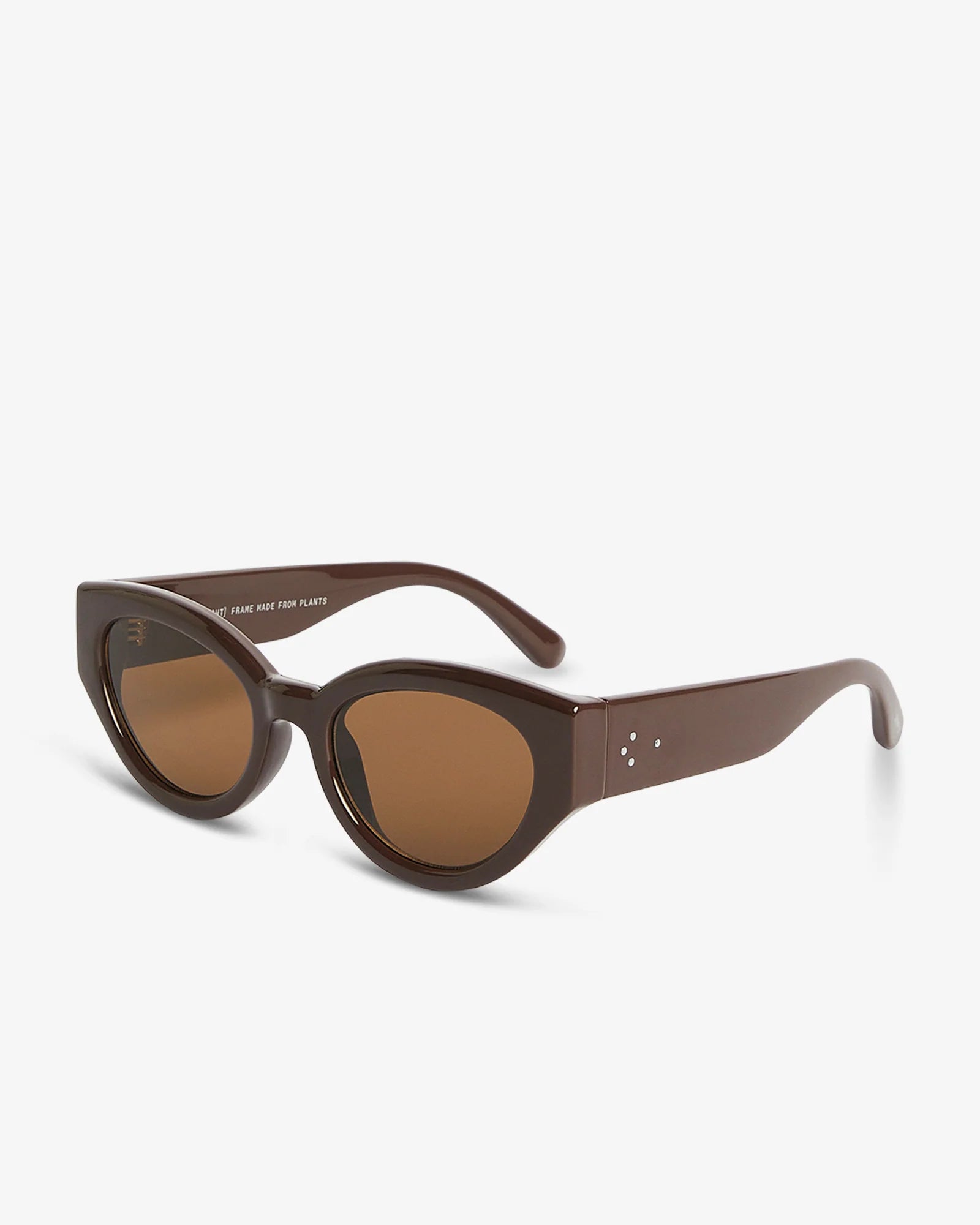 Brown sunglasses on a white background